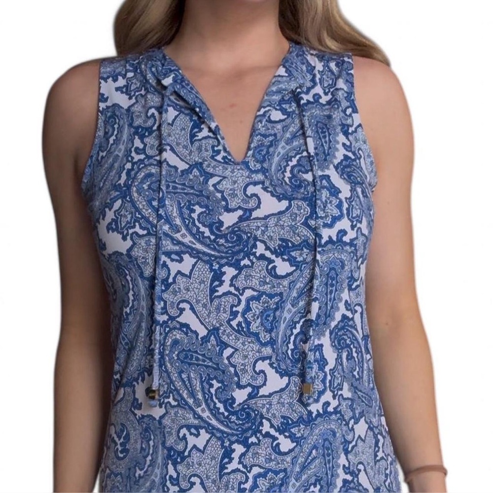 MICHAEL Michael Kors Blue Paisley Midi Dress - Picture 3 of 4